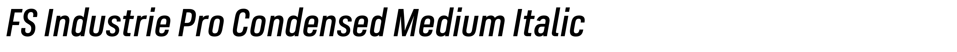 FS Industrie Pro Condensed Medium Italic